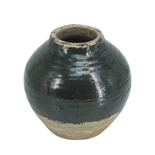 Artekko Antique Βάζο από Τερακότα Πράσινο (25x25x24)cm - 25cm  x 25cm  x 24cm