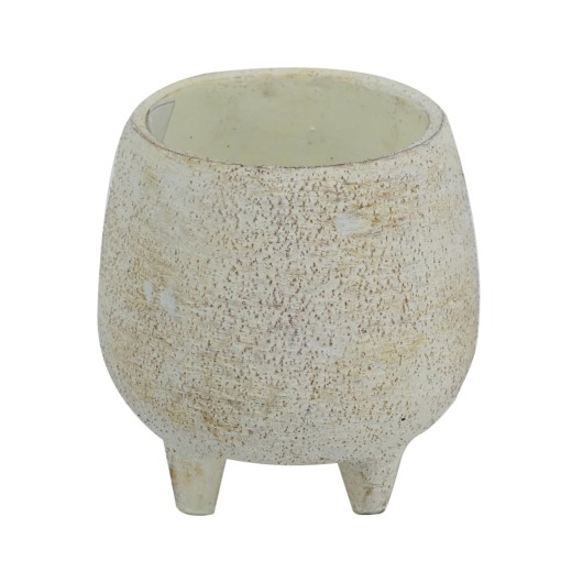 Artekko Cement Βάζο/Κασπώ Τσιμεντένιο Λευκό (15.5x15.5x16)cm - 15.5cm  x 15.5cm  x 16cm