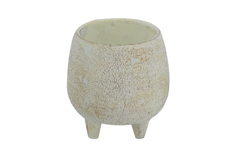 Artekko Cement Βάζο/Κασπώ Τσιμεντένιο Λευκό (15.5x15.5x16)cm - 15.5cm  x 15.5cm  x 16cm