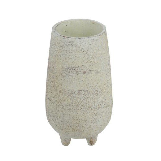 Artekko Cement Βάζο/Κασπώ Τσιμεντένιο Λευκό (17x17x30.5)cm - 17cm  x 17cm  x 30.5cm