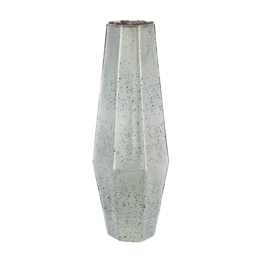 Artekko Silver Διακοσμητικό Βάζο Αντικέ Γυαλί Ασημί (17.8x17.5x51)cm - 17.8cm  x 17.5cm  x 51cm