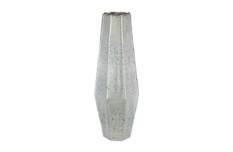 Artekko Silver Διακοσμητικό Βάζο Αντικέ Γυαλί Ασημί (17.8x17.5x51)cm - 17.8cm  x 17.5cm  x 51cm
