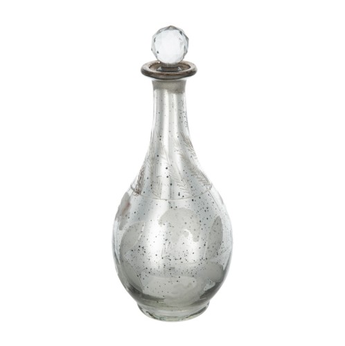 Artekko Silver Διακοσμητική Καράφα/Βάζο Αντικέ Γυαλί Ασημί (12.5x12.5x30.5)cm - 12.5cm  x 12.5cm  x 30.5cm