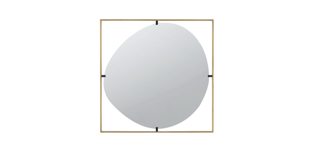 Artekko Irregular Καθρέπτης Τοίχου Μέταλλο/Γυαλί Χρυσό (81x81x2)cm - 81cm  x 81cm  x 2cm