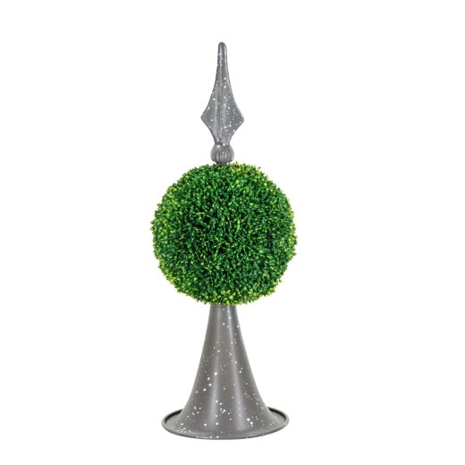 Artekko Boxwood Τεχνητή Μπάλα Πύξος Πλαστικό Μέταλλο Πράσινο (17.8x17.8x43.2)cm - 17.8cm  x 17.8cm  x 43.2cm