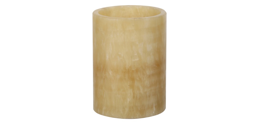 Artekko Marble Κερί Led με Μάρμαρο και Κερί Παραφίνης Εκρού (9.1x9.1x12.2)cm - 9.14cm  x 9.14cm  x 12.19cm