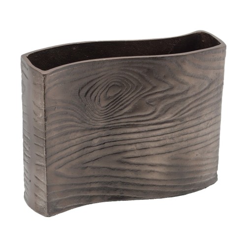 Artekko Zebra Διακοσμητικό Βάζο Μέταλλο Γκρι (25x9.5x17.5)cm - 25cm  x 9.5cm  x 17.5cm