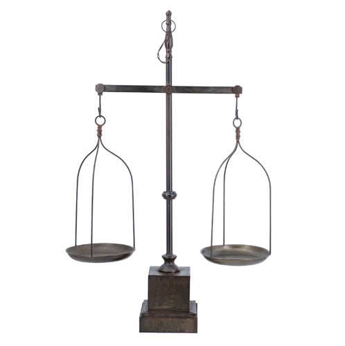 Artekko Scale Διακοσμητική Επιτραπέζια Ζυγαριά Μέταλλο Γκρι (124x50.8x24.7)cm - 124cm  x 50.8cm  x 24.7cm