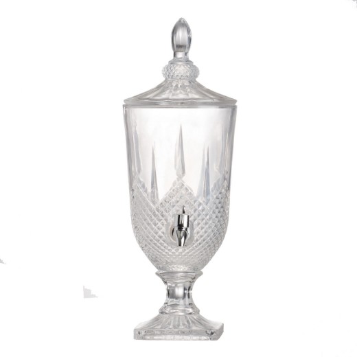 Artekko Lidded Διακοσμητικό Δοχείο Κανάτα Γυαλί Διάφανο (17x17x48)cm - 17cm  x 17cm  x 48cm