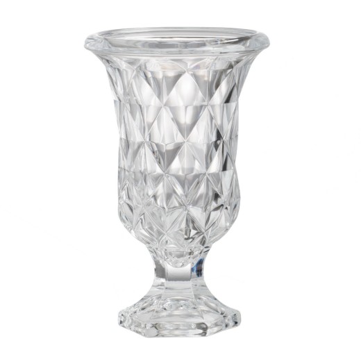 Artekko Urn Διακοσμητικό Βάζο Γυάλινο Διάφανο (15x15x24)cm - 15cm  x 15cm  x 24cm