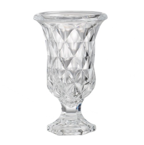 Artekko Urn Διακοσμητικό Βάζο Γυάλινο Διάφανο (15x15x24)cm - 15cm  x 15cm  x 24cm
