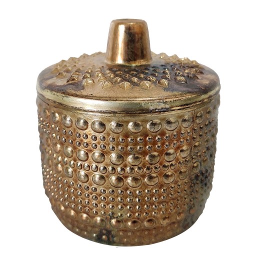 Artekko Soy Κερί Σόγιας σε Γυάλινο Δοχείο Χρυσό (7.6x7.6x8.9)cm - 7.6cm  x 7.6cm  x 8.9cm