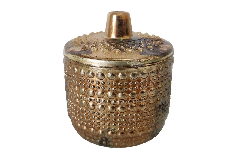 Artekko Soy Κερί Σόγιας σε Γυάλινο Δοχείο Χρυσό (7.6x7.6x8.9)cm - 7.6cm  x 7.6cm  x 8.9cm