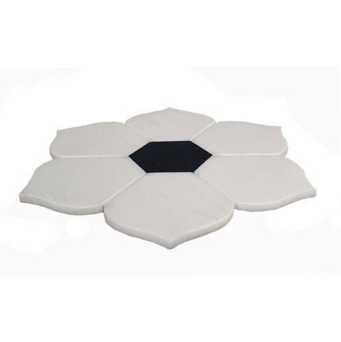 Artekko Marble Διακοσμητικός Δίσκος Πλατό Μάρμαρο Ασπρόμαυρο (40.6x40.6x1.9)cm - 40.6cm  x 40.6cm  x 1.9cm