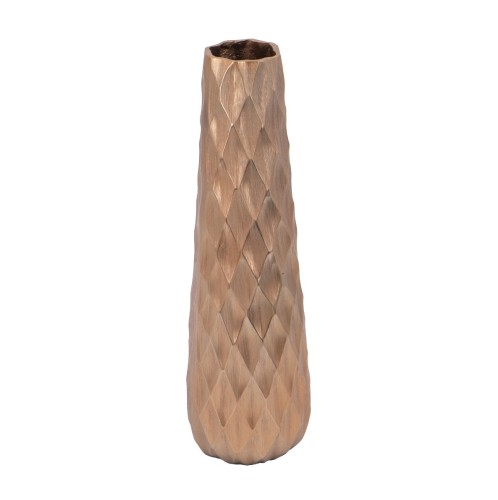Artekko Trophy Διακοσμητικό Βάζο Μέταλλο Ροζ Χρυσό (15x15x49)cm - 15cm  x 15cm  x 49cm