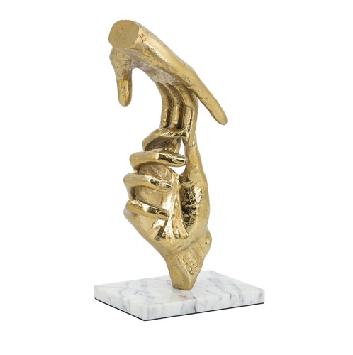 Artekko Marble Διακοσμητικό Επιτραπέζιο Μέταλλο Χρυσό (21.6x10.2x33)cm - 21.6cm  x 10.2cm  x 33cm
