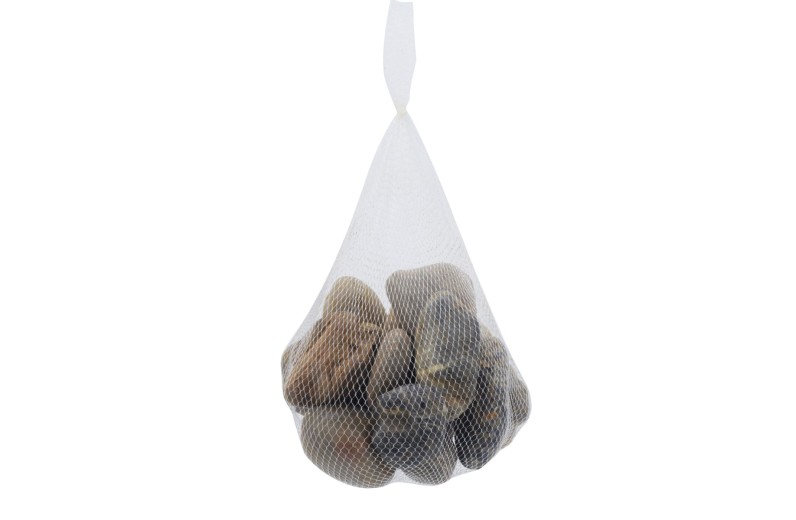 Artekko Pebble Διακοσμητικά Βότσαλα Καφέ Μιξ Γυαλισμένα