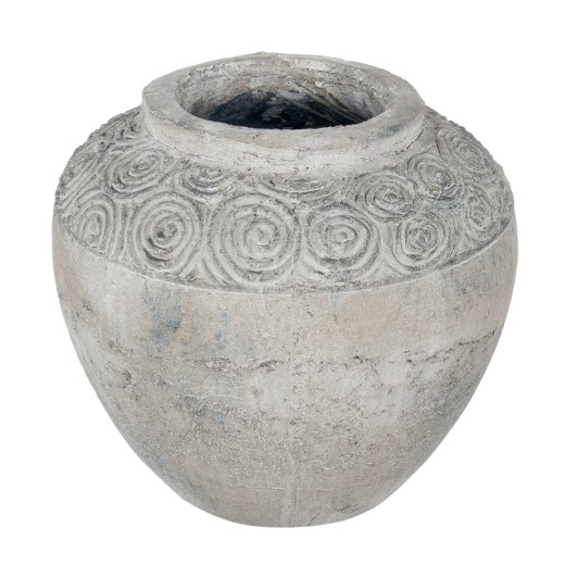 Artekko Pot Κασπώ Γλάστρα από Τερακότα Γκρι (26x26x23.5)cm - 26cm  x 26cm  x 23.5cm