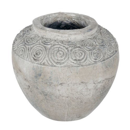 Artekko Pot Κασπώ Γλάστρα από Τερακότα Γκρι (26x26x23.5)cm - 26cm  x 26cm  x 23.5cm