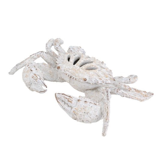 Artekko Coral Διακοσμητικό Επιτραπέζιο Κοραλλένιο Καβούρι Ρητίνη Λευκό (27.8x18.8x6.8)cm - 27.8cm  x 18.8cm  x 6.8cm