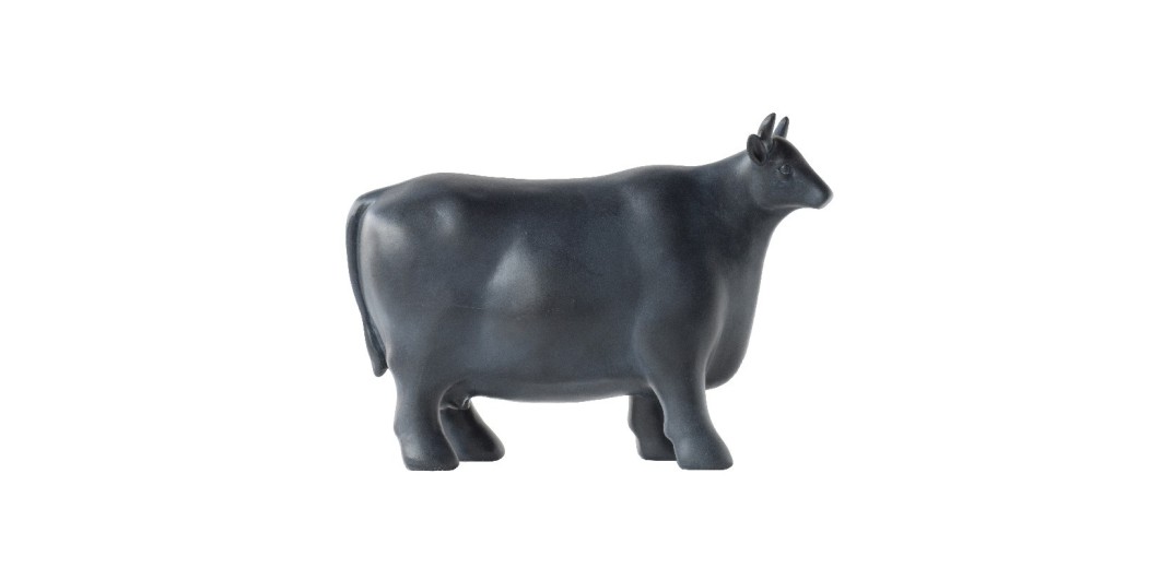 Artekko Cattle Επιτραπέζιο Διακοσμητικό Αγελάδα Ρητίνη Μαύρο (31x11.5x22)cm - 31cm  x 11.5cm  x 22cm