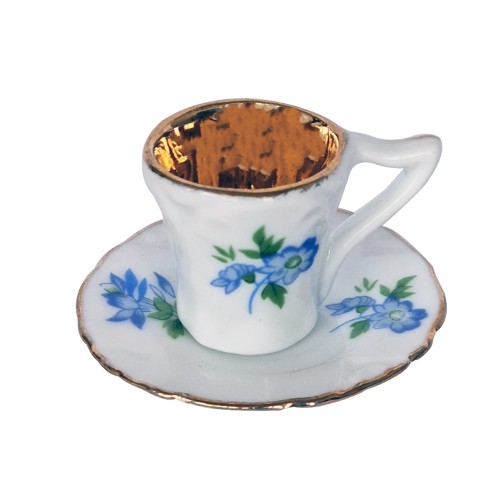 Artekko Vintage Queens Rosina Fine Bone Διακοσμητική Μινιατούρα Φλιτζάνι 2cm 1pc