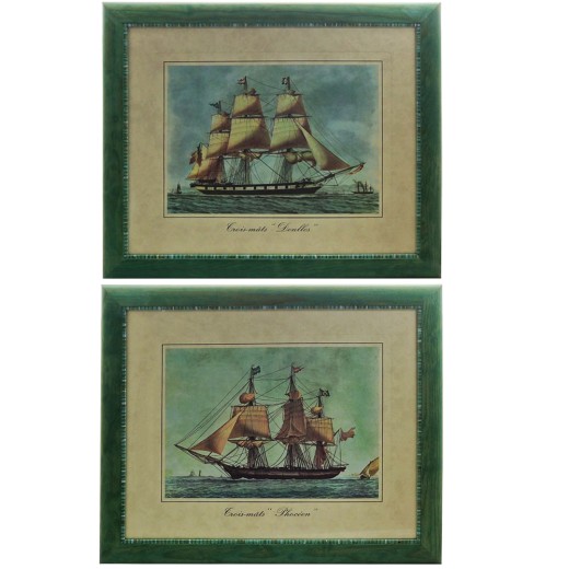Artekko Artwork Trois-Mats Phoceen Κάδρο η Γαλέρα του Ναπολέοντα 2 pcs (58x48x2)cm - 58cm  x 48cm  x 2cm