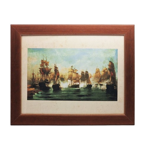 Artekko Artwork Κάδρο Ναυμαχία της Ναυπάκτου (47x37x2)cm - 47cm  x 2cm  x 37cm