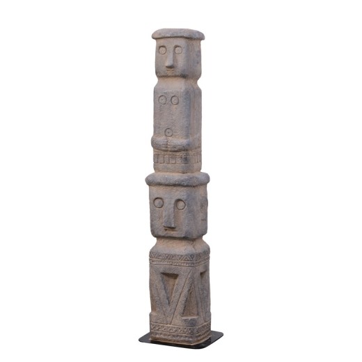 Artekko Cement Γκρι Διακοσμητικό Τοτεμ από Μαγνήσιο (11x11x68)cm - 11cm  x 11cm  x 68cm
