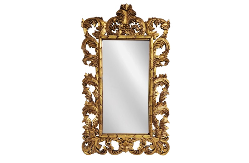 Artekko Mirroki Ξύλινος Χρυσός Σκαλιστός Καθρέπτης Τοίχου (120x90)cm - 120cm  x 90cm  x 5cm