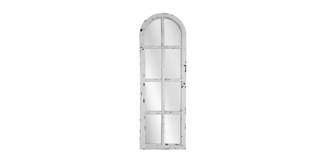 Artekko Mirroki Ξύλινος Λευκός Καθρέπτης Τοίχου (150x49)cm