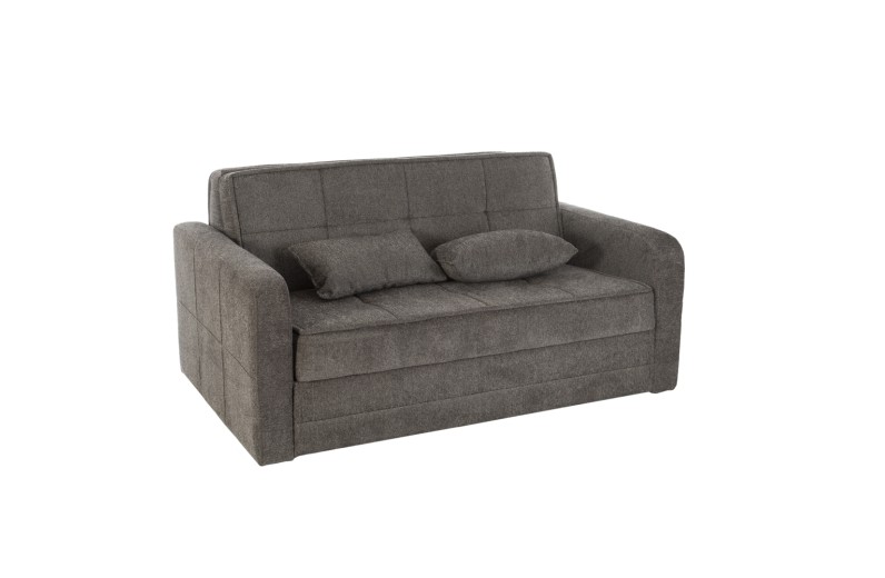 Artekko Studio Lucy Υφασμάτινος Μπουκλέ Γκρι Διθέσιος Καναπές με Μηχανισμό για Κρεβάτι και Αποθηκευτικό Χώρο (170x110x90)cm Κρεβάτι (144x190x45)cm - 170cm  x 110cm  x 90cm