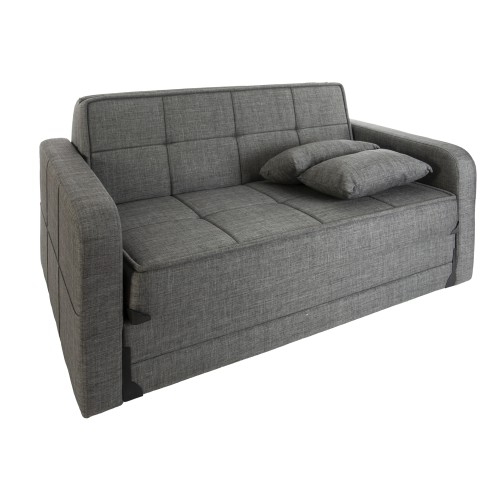 Artekko Studio Lucy Υφασμάτινος Γκρι Διθέσιος Καναπές με Μηχανισμό για Κρεβάτι και Αποθηκευτικό Χώρο (170x110x90)cm Κρεβάτι (144x190x45)cm - 170cm  x 110cm  x 90cm