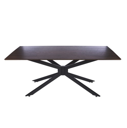 Artekko Daeron MDF Καφέ Τραπέζι με Μεταλλικά Πόδια (180x90x75)cm - 180cm  x 90cm  x 75cm