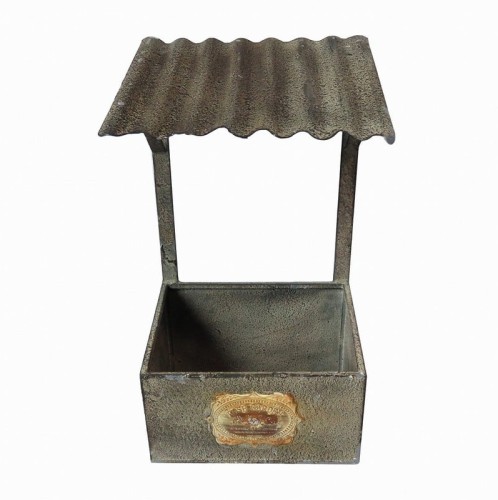Artekko Choy Γλάστρα Μεταλλική με Σκεπή (23x*16x42)cm
