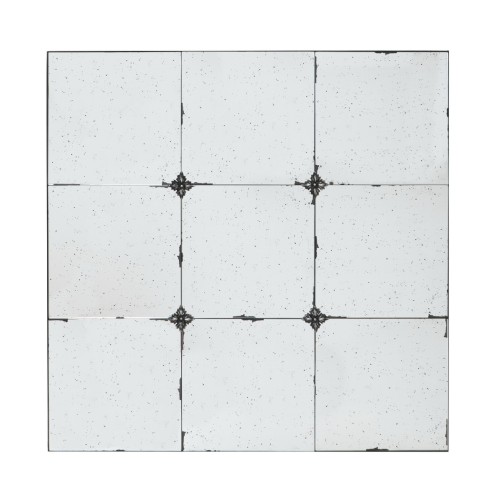 Artekko Mirror Καθρέφτης Αντικέ Τοίχου Ξύλο Μέταλλο Γυαλί Μαύρο (91x91x3.5)cm - 91cm  x 91cm  x 3.5cm