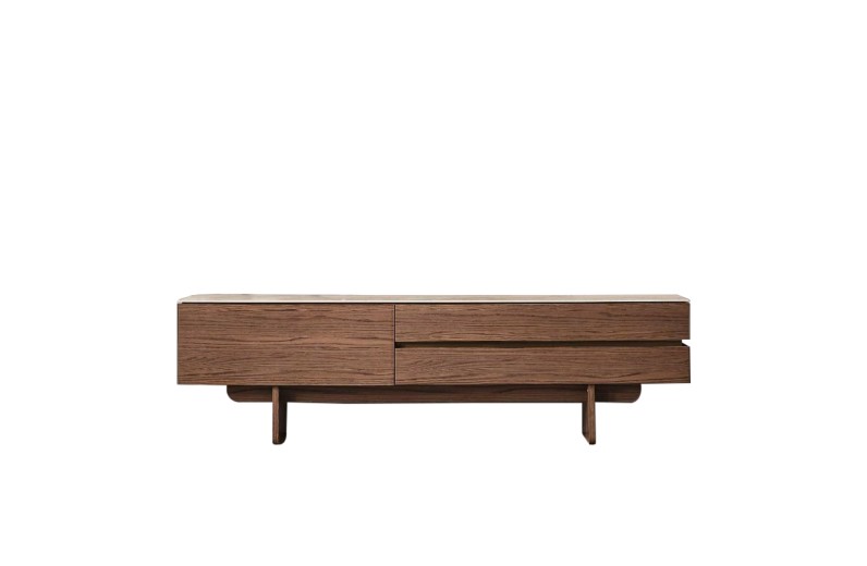 Artekko Stone Καφέ Έπιπλο Τηλεόρασης MDF με Όψη Πέτρας στην Επιφάνεια (210x48x60)cm - 210cm  x 48cm  x 60cm