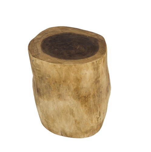 Artekko Munggur Ξύλινο Βοηθητικό Τραπέζι (Σκαμπό) από Κορμό σε Φυσική Απόχρωση (43x43x48)cm - 43cm  x 43cm  x 48cm