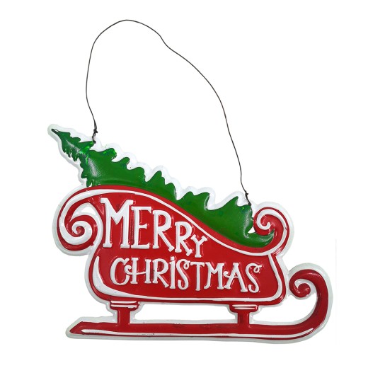 Artekko Xmas Μεταλλική Διακοσμητική Πινακίδα Τοίχου (22x17x1)cm - 22cm  x 17cm  x 1cm