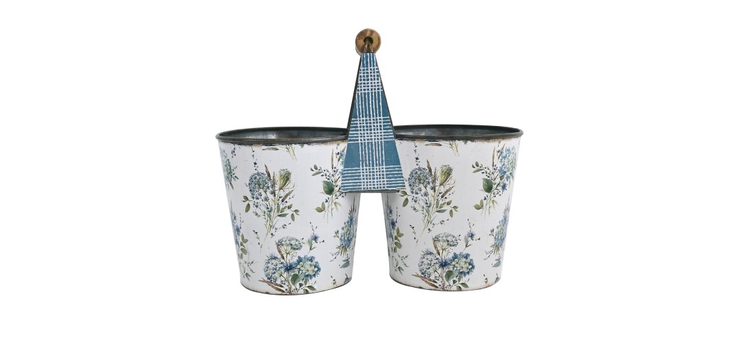 Artekko Bucket Πολύχρωμο Μεταλλικό Κασπώ (24x12x20)cm - 24cm  x 12cm  x 20cm