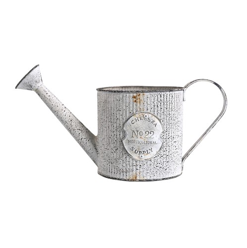 Artekko Watering Can Μεταλλικό Διακοσμητικό Ποτιστήρι σε Λευκή Πατίνα (30x13x17)cm - 30cm  x 13cm  x 17cm