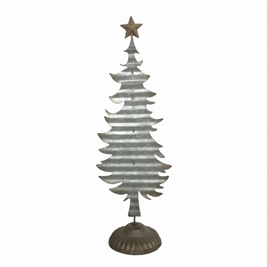 Artekko Xmas Γκρι Μεταλλικό Διακοσμητικό Δεντράκι (14x10x42)cm - 14cm  x 10cm  x 42cm
