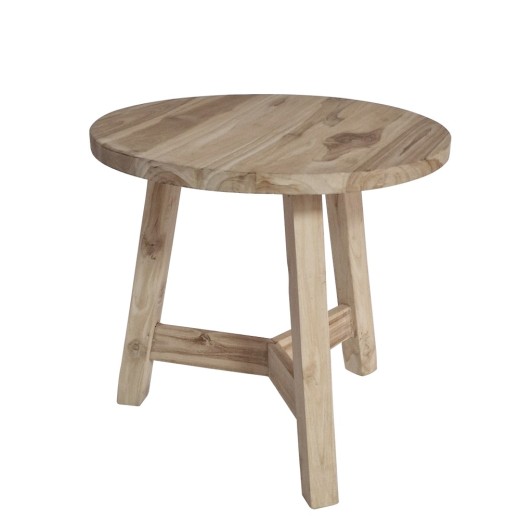 Artekko Munggur Ξύλινο Τραπέζι Σαλονιού σε Ανοιχτό Καφέ (Φ60x55)cm - 60cm  x 60cm  x 55cm