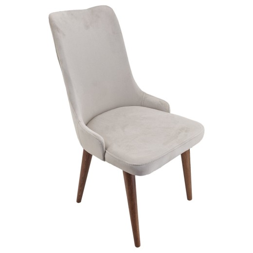 Artekko Rio Ξύλινη Καρέκλα με Μπεζ Βελούδο (53x64x95)cm - 53cm  x 64cm  x 95cm