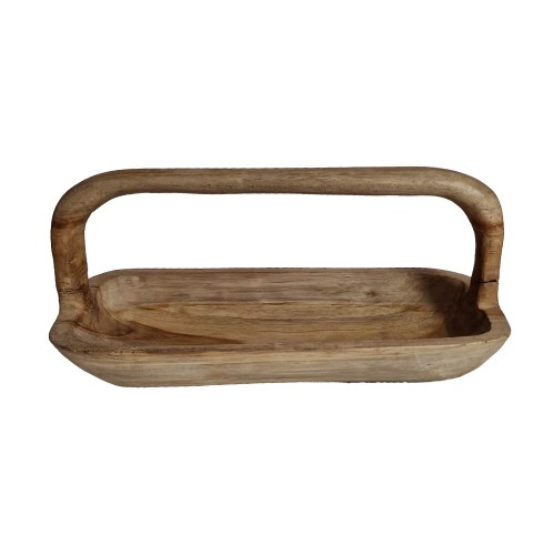 Artekko Woody Ξύλινη Διακοσμητική Πιατέλα σε Φυσική Απόχρωση (40x20x20)cm - 40cm  x 20cm  x 20cm