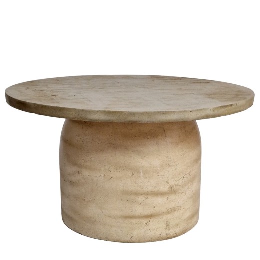 Artekko Solid Μπεζ Πέτρινο Τραπέζι Σαλονιού (100x100x54)cm - 100cm  x 100cm  x 54cm