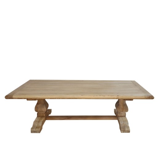 Artekko Deus Μασίφ Ξύλινο Τραπέζι Σαλονιού σε Ανοιχτή Φυσική Απόχρωση (150x77x45)cm - 150cm  x 77cm  x 45cm