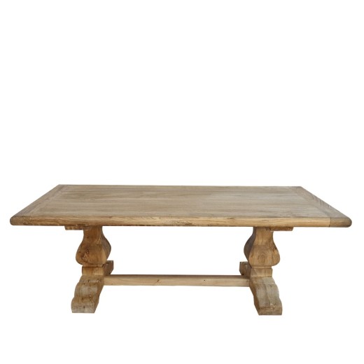 Artekko Deus Μασίφ Ξύλινο Τραπέζι Σαλονιού σε Ανοιχτή Φυσική Απόχρωση (130x70x45)cm - 130cm  x 70cm  x 45cm