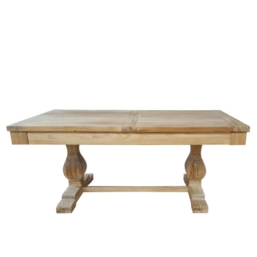 Artekko Deus Μασίφ Ξύλινη Επεκτεινόμενη Τραπεζαρία σε Ανοιχτή Φυσική Απόχρωση (180/240x100x76)cm - 240cm  x 100cm  x 76cm