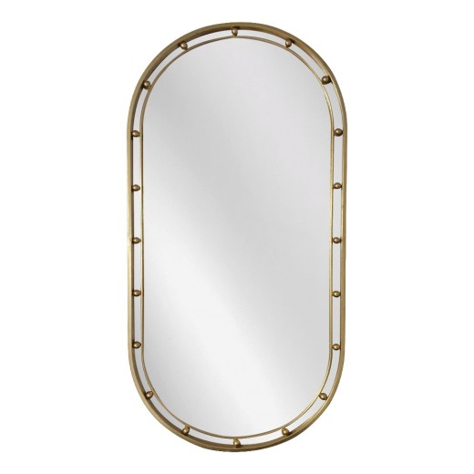 Artekko Dia Χρυσός Μεταλλικός Καθρέπτης Τοίχου (50x3.5x100)cm - 50cm  x 3.5cm  x 100cm